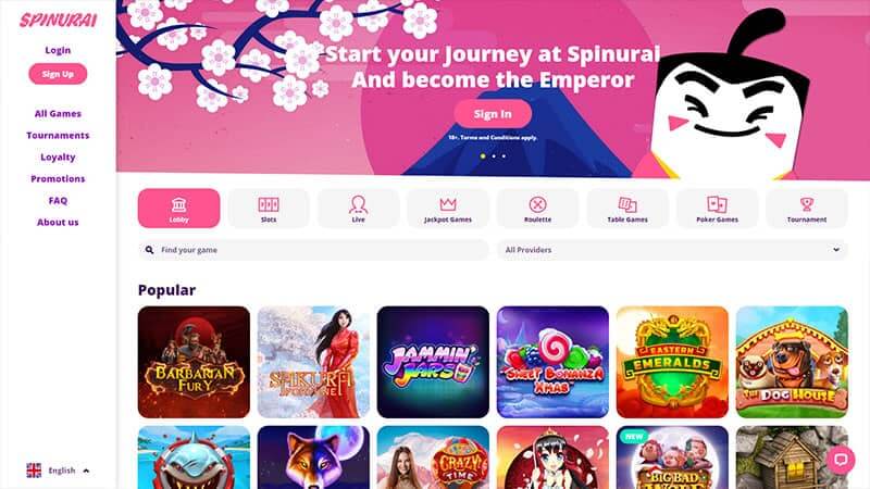 Spinurai Casino – Upea nettikasino täynnä mahdollisuuksia